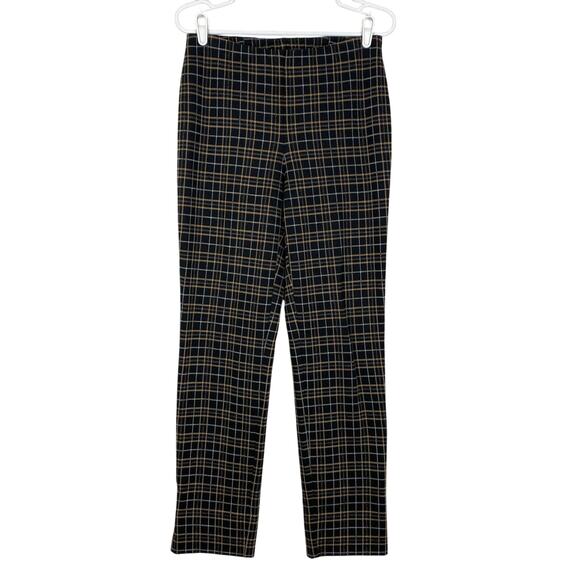 J. Jill Versatile Ponte Slim Leg Pants Plaid Small - Picture 1 of 11